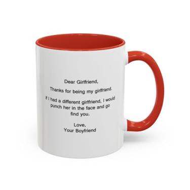 Imagem de Caneca de café para namorada, presente para ela, aniversários, ideia de presente de aniversário, tamanhos de 325 g e 425 g, copo Dear Girlfriend