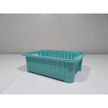 Imagem de Cesto Organizador Empilhável - TF Solados, Verde água