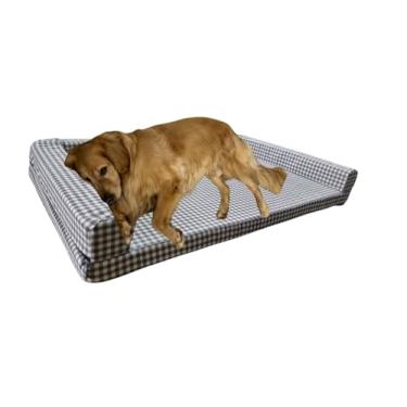 Imagem de Cama Pet Sofá 120x80x17 Cm Acquablock - Escolha a Cor - Pet Querido (Cinza Quadriculado)