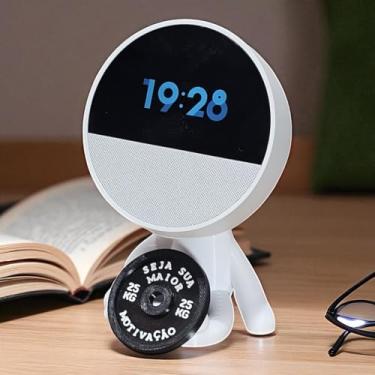 Imagem de Suporte Alexa Echo Spot Escultura Robert Academia e outros. Decoração criativa, música, som, stand de mesa Amazon