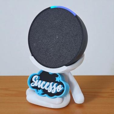 Imagem de Suporte Alexa Echo POP Escultura Robert Plaquinha Sucesso e outros. Decoração criativa, música, som, stand de mesa Amazon