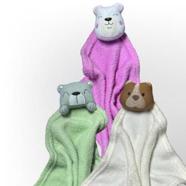 Imagem de Naninha Infantil Paninho de Dormir Leve e Aconchegante 3pçs - Jolen Ba