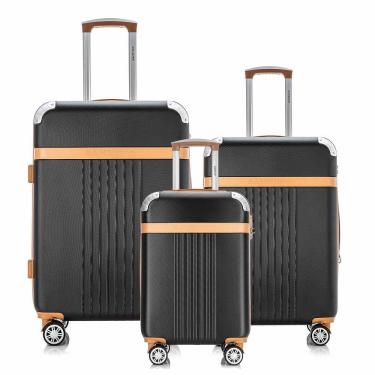 Imagem de Kit Malas Viagem Athena Kit P M G Rodas Giro 360º Santino