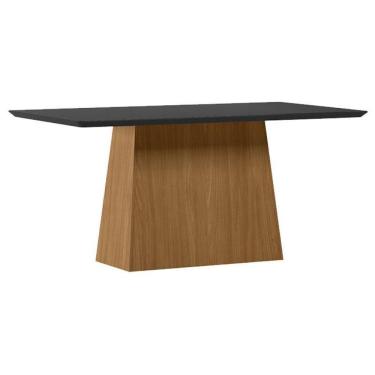 Imagem de Mesa De Jantar 160 Cm Barbara Com Vidro Ype Preto – New Ceval