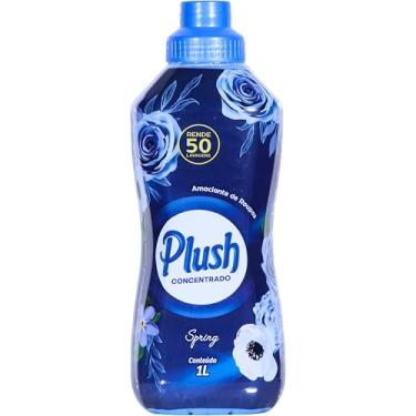 Imagem de Plush, Amaciante de roupas e tecidos, Concentrado, Aroma Spring, 1 litro, Azul