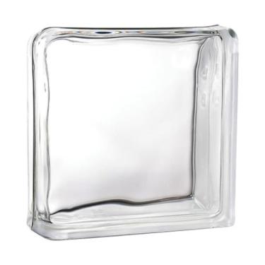 Imagem de Tijolo de Vidro 19 x 19 x 8 cm Liso Translúcido 2 Lados Tradestar