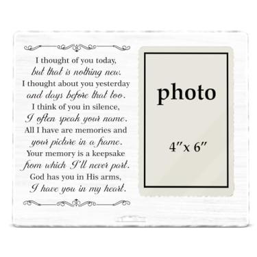 Imagem de Zauly Porta-retrato de acrílico para memorial, presentes de simpatia pela perda do ente querido, moldura de lembrança sentimental de condolências, foto de 10 x 15 cm