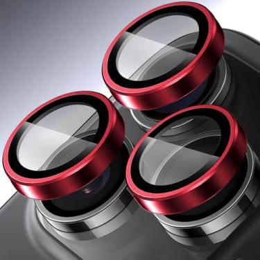 Imagem de Protetor de lente de câmera de telefone para iPhone 17 Pro Max/iPhone 17 Pro, protetores de lente individuais, vidro temperado ultrafino resistente a arranhões com bordas de alumínio para Apple