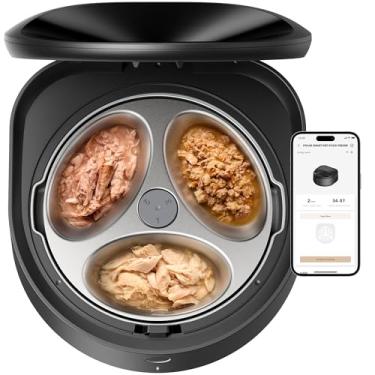 Imagem de PETLIBRO Alimentador automático de alimentos úmidos para gatos, alimentador automático refrigerado para gatos com tigela de aço inoxidável e resfriamento semicondutor, refeições frescas por 3 dias