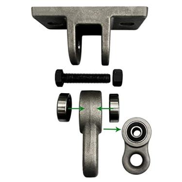 Imagem de ABUSA Parafusos de ganchos de metal resistente com capacidade de mais de 2.268 kg para playground varanda, assento de ioga, conjunto de madeira para ambientes internos e externos, pacote com 2
