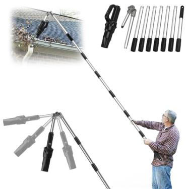 Imagem de Ferramentas de limpeza de calha de telhado da The Ground, soprador de folhas pequenas de 282 cm, sem fio, kit de acessórios de extensão de soprador de calha recarregável para limpeza de calhas