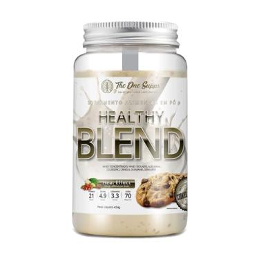 Imagem de Healthy Blend Protein 454g – Proteína em Pó com Fibras e Vitaminas | Sabores: Cookies & Cream | The One Supps