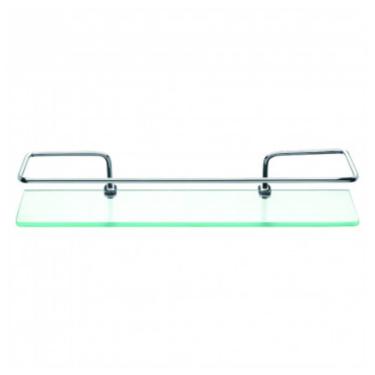 Imagem de Prateleira De Vidro Com Haste De Metal 6mm 40x10cm - Pr3033-1 - Pincéis Atlas