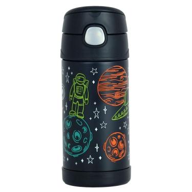 Imagem de Garrafinha Térmica Infantil Thermos 355Ml Astronauta Preta