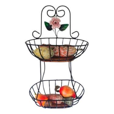 Imagem de Fruteira de parede 2 andares p - Art MM, Rosa
