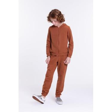 Imagem de Conjunto Moletom Infantil Capuz e Zíper Caramelo - Vida Costeira, 10, 