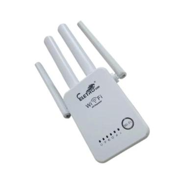 Imagem de Repetidor Amplificador De Sinal 2,4ghz Wifi 4 Antenas longo alcance Ro