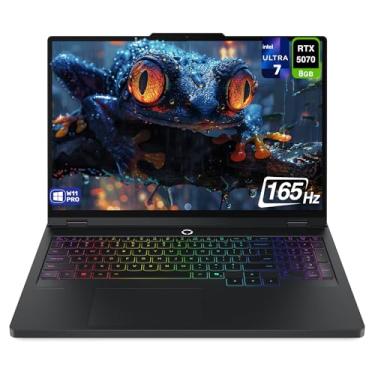 Imagem de Lenovo Laptop para jogos Legion Pro 5, Intel Ultra 7-255HX, 64 GB DDR5 RAM, SSD PCIe de 40.6 cm, WQXGA de 16 polegadas (2560 x 1600) 165 Hz, Nvidia G-Force RTX 5070, retroiluminação RGB de 24 zonas