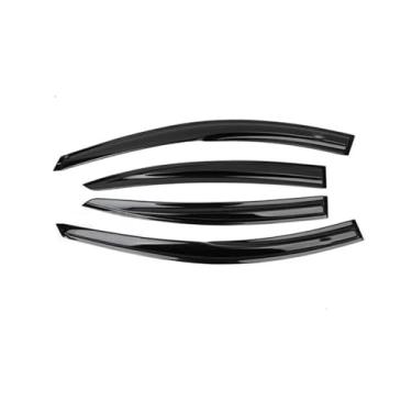Imagem de GRJQRKHZ Defletor de janela lateral de carro para M&itsubishi Lancer 2008-2017 Weathershied viseira de porta vento sol proteção chuva janela lateral defletores de vento