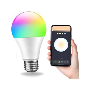 Imagem de Lâmpada Led Inteligente RGB Wifi 15w Controle Via App Alexa Google