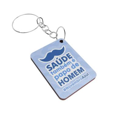 Imagem de Kit Chaveiro MDF Novembro Azul Campanha de Conscientização - R9 Decor,