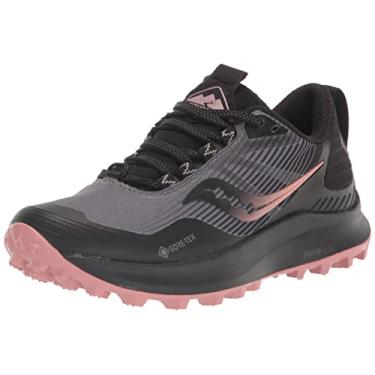 Imagem de Saucony Peregrine 12 Gore Tex feminino, Carvão/concha, 39