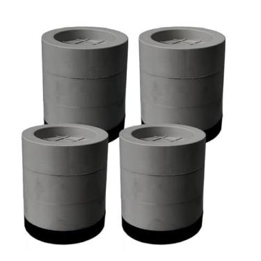 Imagem de Kit 4 Pés Ajustáveis Nivelador Anti-vibração Anti-ruído para Máquina de Lavar e Secar,Ideal para Casa e Apartamentos(CINZA,3)