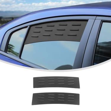 Imagem de Linskip Persianas de ventilação de janela traseira de alumínio compatíveis com Dodge Charger 2011-2024+, defletores de chuva com persianas para janelas de porta traseira, acessórios externos