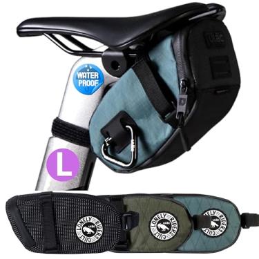 Imagem de ULAC Bolsa para selim de bicicleta NEO PORTER RADTAIL - Bolsa de bicicleta resistente à água sob o assento para armazenamento de acessórios de ciclismo (ardósia, 1,3 L)