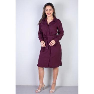 Imagem de Vestido chemise manga longa 51313-Feminino