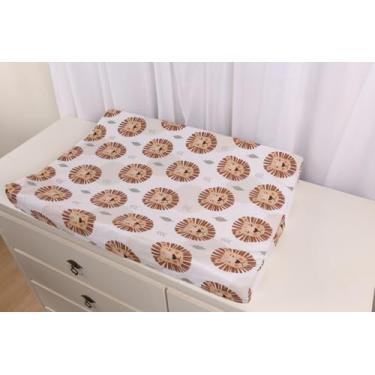 Imagem de Trocador De Fraldas Anatômico Impermeável Cômoda Menino (Leão)