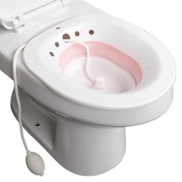 Imagem de Bacia Para Banho De Assento Dobrável - Portátil Feminino Para Higiene Íntima Perineal, Imersão No Toalete, Ideal Para Pós-Parto E Ciclismo Menstrual(ROSA)