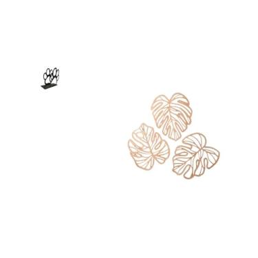 Imagem de Fenteer Porta-guardanapos de Ferro Estiloso com Pata de Cachorro Fofa E Folhas de Palmeira, Decoração de Parede de Madeira, Organizador Criativo para Casa, Ca