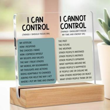 Imagem de Decoração de saúde mental terapeuta decoração de escritório para terapia conselheiro controle você mesmo sinal acrílico agradecimento presente para terapeuta 09