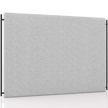 Imagem de Cabeceira Cama Box Casal 140cm Estofada Goya P05 Linho Cinza Claro - Lyam Decor