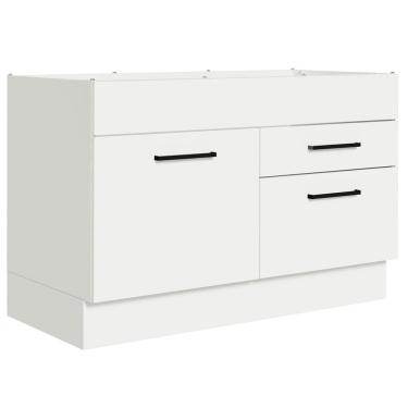 Imagem de Balcão Gabinete De Pia 120 X 60 Cm 1 Porta 2 Gavetas Branc