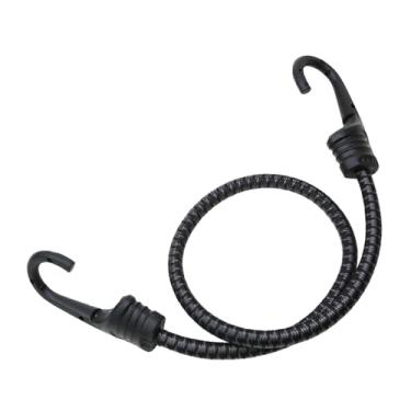 Imagem de Deevoka Bicicleta bungee cabo bungee cinta fixa motocicleta bagagem cinta durável elástico cinta de carga da bicicleta rack cabo para caminhadas, Preto Cinza 60cm