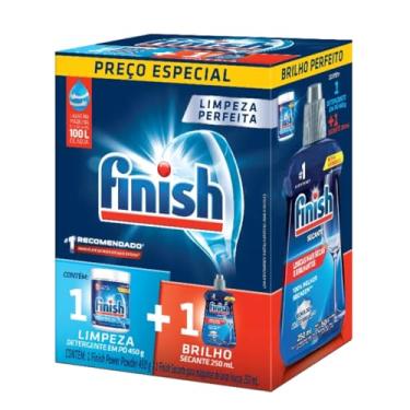 Imagem de Lava-louça Finish Advanced Power Powder 450g + Brilho Secante 250ml