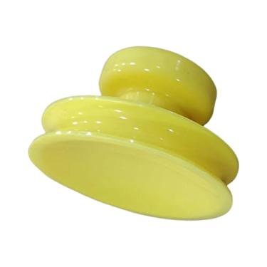 Imagem de TTETTZ Suporte Portátil para Tigela Tibetana, com Alça para Levantar Tigelas de Buda, Fácil de Instalar E Ideal para Meditação, Amarelo