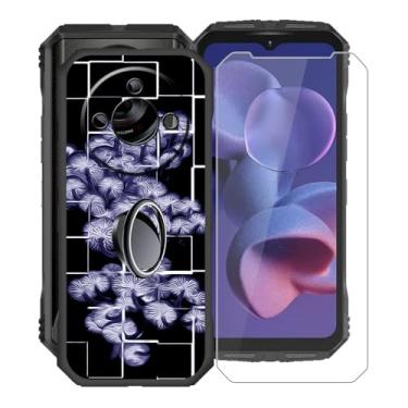 Imagem de Capa para celular Doogee S118 Pro + 1 protetor de tela de vidro temperado, capa WXPPJ ultrafina de silicone macio à prova de choque + suporte de anel de celular para Doogee S118 Pro (6,6 polegadas
