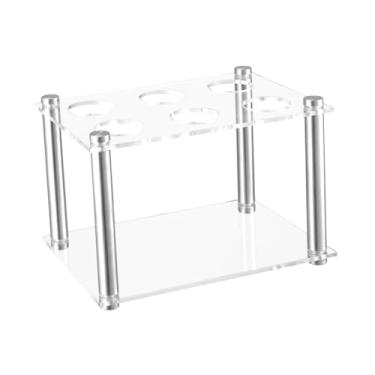 Imagem de Ｂｅｓｇａ Suporte para cartuchos de sabor, suporte para armazenamento de cartuchos, 6 furos, acrílico, fácil manutenção, para garrafas de tinta, para