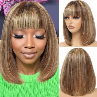 Imagem de Peruca Beaurocks Bob P4/27 Cabelo humano 25x2.5cm curto 25cm
