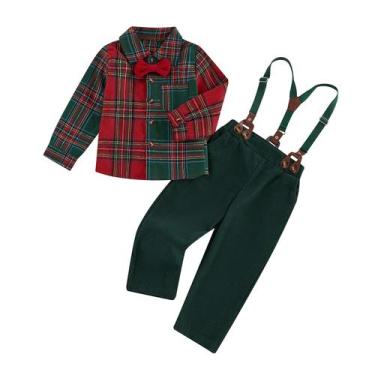 Imagem de Roupa kacubwyy Christmas Boys Suit com gravata borboleta de 1 a 7 anos
