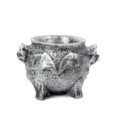 Imagem de Incensário Caldeirão Morcego Cinza 5 Cm Em Resina - Lua Mística Origin