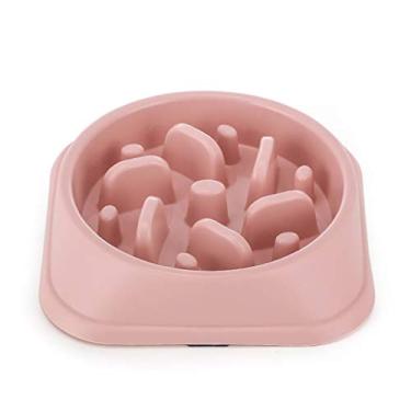 Imagem de WHY Tigela para animais de estimação divertido alimentador lento conjunto de tigelas para cães alimentador interativo comendo lentamente filhotes tigela pet bloat stop comida de gato alimentação