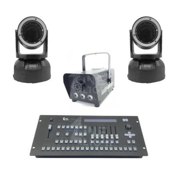 Imagem de Kit 2 Mini Moving Beam + Máquina De Fumaça 600W + Mesa Pilot