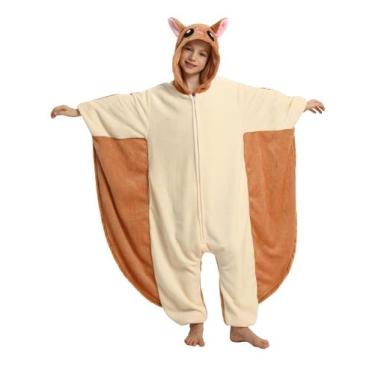 Imagem de Pijama infantil LONULAIN Flying Squirrel com capuz 13-14