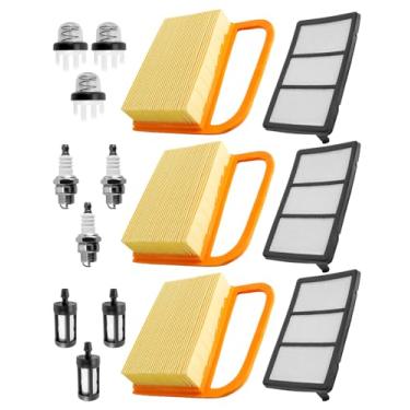 Imagem de Kit de ajuste de 3 filtros de ar adequado para Stihl TS410 TS420 TS410Z TS420Z TS480i TS500i Substitui 4238 141 0300, 4238 140 1800, 4238 140 4401