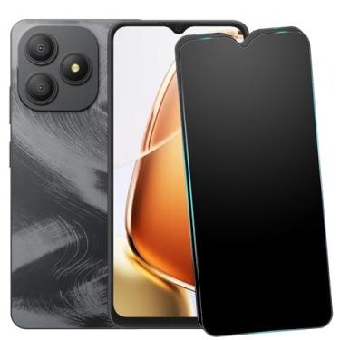 Imagem de MAOUICI Protetor de tela de privacidade de vidro temperado para Blackview Wave 9C/Honor X6b Plus (16.7 cm), rigidez 9H HD transparente antiimpressão digital [2 unidades]
