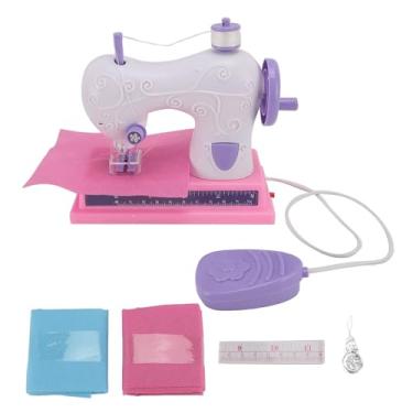 Imagem de Yosoo Brinquedo de Máquina de Costura Elétrica Infantil, Kit de Costura Recarregável USB DIY para Crianças, Brinquedo Educacional de Artesanato Criativo Com Tamanho de Base de 6,10 X (Violeta)